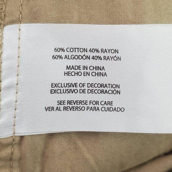 GAP Tan Pull-On Drawstring Elastic Waist Casual Pants With Pockets NWOT Size M - Picture 9 of 11